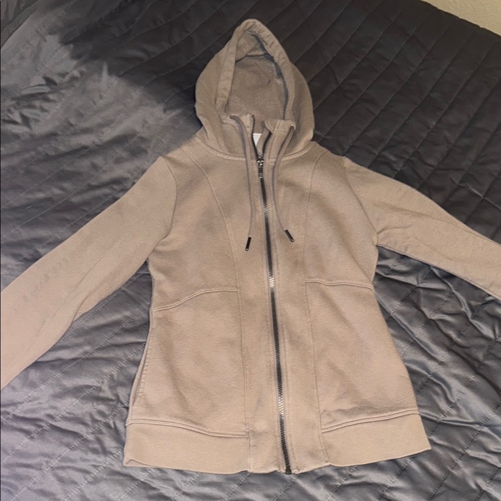 WOMENS BROWN ATHLETIC ZIP UP